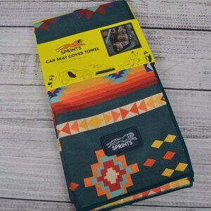 Sprints Car Seat Cover Towel Full-Sized Aztec Artisans & Chocolate Currency NEW
